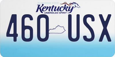 KY license plate 460USX