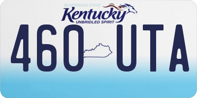 KY license plate 460UTA
