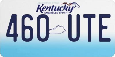 KY license plate 460UTE