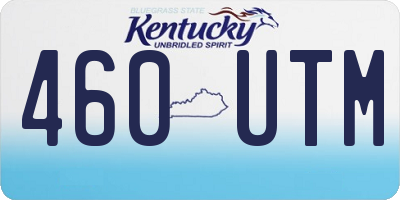 KY license plate 460UTM