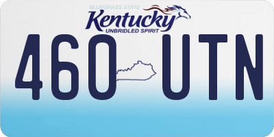 KY license plate 460UTN