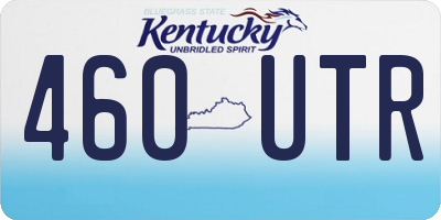 KY license plate 460UTR