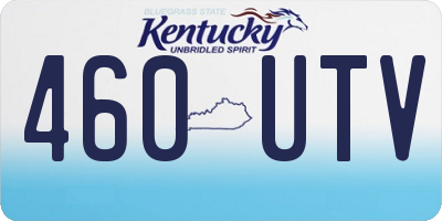 KY license plate 460UTV