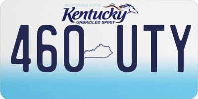 KY license plate 460UTY