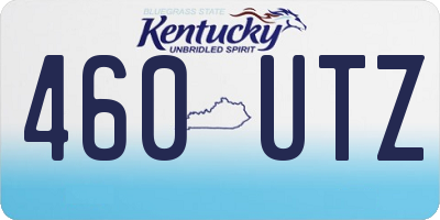 KY license plate 460UTZ