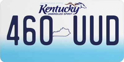 KY license plate 460UUD