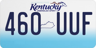KY license plate 460UUF