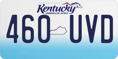 KY license plate 460UVD