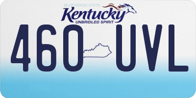 KY license plate 460UVL