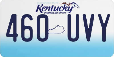 KY license plate 460UVY