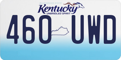 KY license plate 460UWD