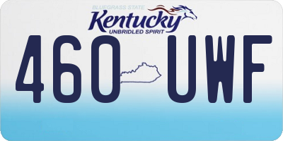 KY license plate 460UWF