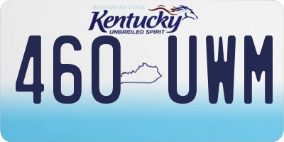 KY license plate 460UWM