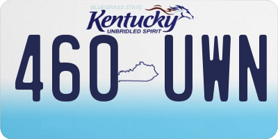 KY license plate 460UWN