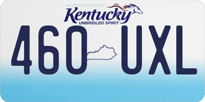 KY license plate 460UXL