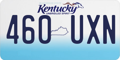 KY license plate 460UXN