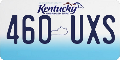KY license plate 460UXS