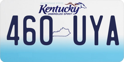 KY license plate 460UYA