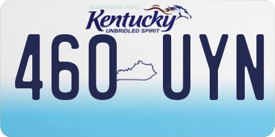 KY license plate 460UYN