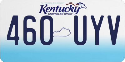 KY license plate 460UYV