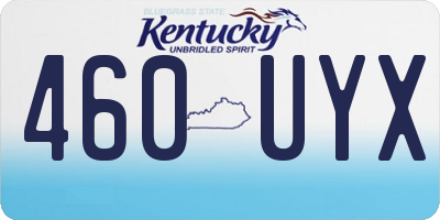 KY license plate 460UYX