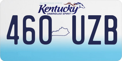 KY license plate 460UZB