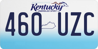 KY license plate 460UZC