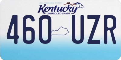 KY license plate 460UZR