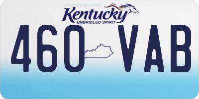 KY license plate 460VAB