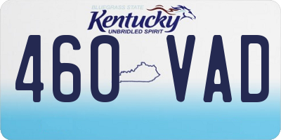 KY license plate 460VAD