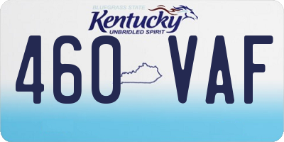 KY license plate 460VAF