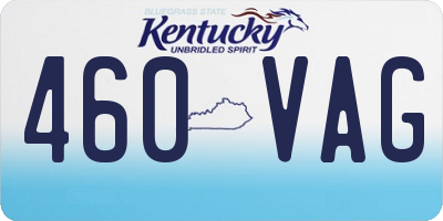 KY license plate 460VAG
