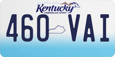 KY license plate 460VAI