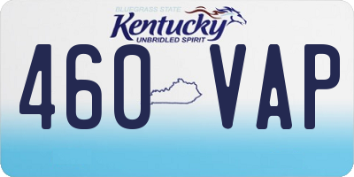 KY license plate 460VAP