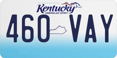 KY license plate 460VAY