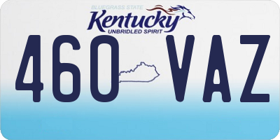 KY license plate 460VAZ