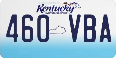KY license plate 460VBA