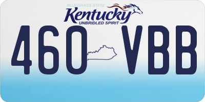 KY license plate 460VBB