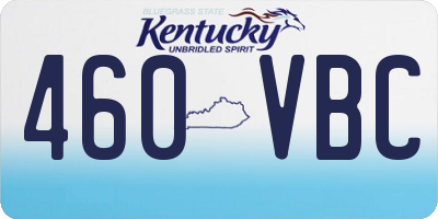 KY license plate 460VBC