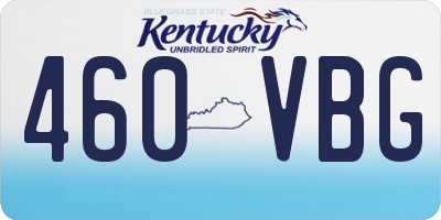 KY license plate 460VBG