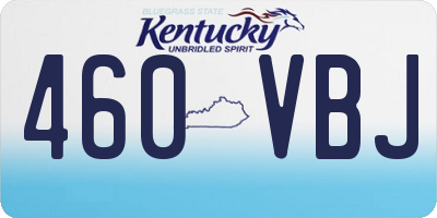 KY license plate 460VBJ