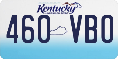 KY license plate 460VBO