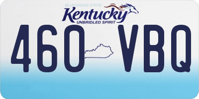 KY license plate 460VBQ