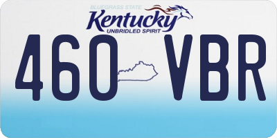 KY license plate 460VBR