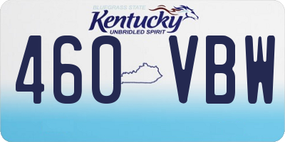 KY license plate 460VBW