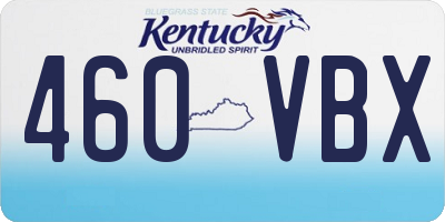 KY license plate 460VBX