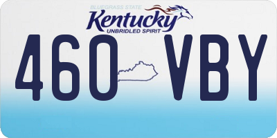 KY license plate 460VBY