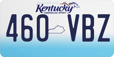 KY license plate 460VBZ