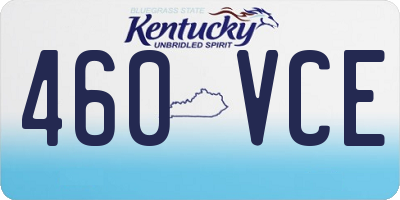 KY license plate 460VCE