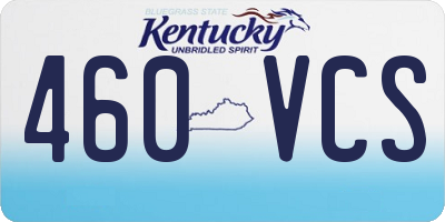 KY license plate 460VCS